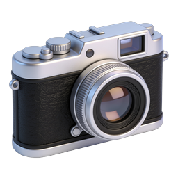 Ícone de Câmera Vintage - Ícone de Fotografia 3D Clássico