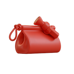 Vintage Red Camera 3D Clay Icon
