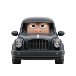 Vintage Car Character 3D Icon | Animated Vehicle Design