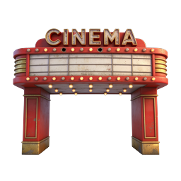 Icono de marquesina de cine vintage - Letrero de película retro