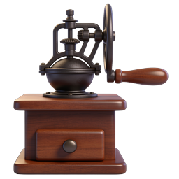 Vintage Manual Coffee Grinder Icon | Classic Kitchen Tool