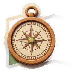 Vintage Compass and Map Navigation Icon