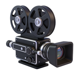 Vintage Film Camera Icon - Classic Cinema Equipment