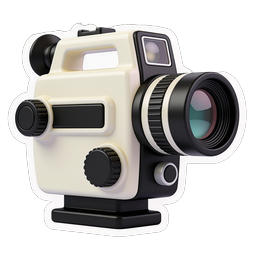 Vintage Film Camera 3D Icon - Cinema & Photography