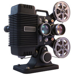 Vintage Film Projector Icon - Classic Cinema Equipment