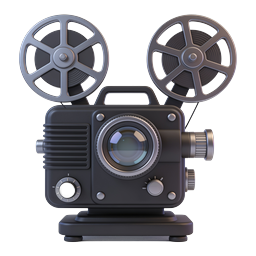 Icono de proyector de cine vintage | Equipo de cine clásico