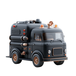 Vintage Fire Truck Icon - Classic 3D Rendered Emergency Vehicle