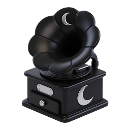 Vintage Gramophone Icon - Classic Phonograph Design