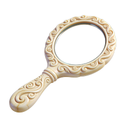 Ornate Vintage Hand Mirror Icon - Baroque Style