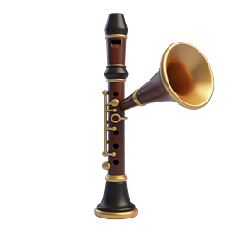 Vintage Horn Musical Instrument Icon - 3D Rendered