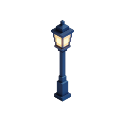 Vintage Isometric Street Lamppost Icon