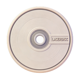 Vintage LaserDisc Icon - Retro Optical Media 3D