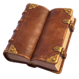Ícone de Livro de Couro Vintage - Tomo Antigo com Detalhes em Ouro