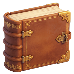 Vintage Leather Book Icon - Antique Literary Design