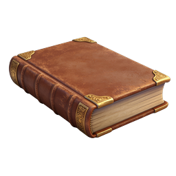 Vintage Leather Book Icon - Antique Tome Design