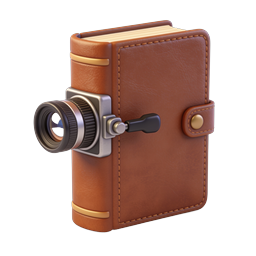 Ícone 3D de Câmera de Couro Vintage para Projetos Criativos