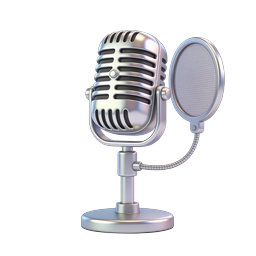 Vintage Microphone Icon - Classic Studio Recording Equipment