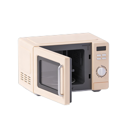 Vintage Microwave Oven 3D Icon - Kitchen Appliance