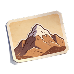 Vintage-Bergspitzen-Abenteuer-Sticker-Icon