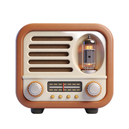 Vintage Radio Icon for Nostalgic Themes and Design