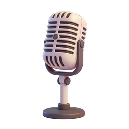 Classic Retro Microphone Icon for Creative Use