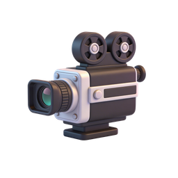 Vintage Film Camera Icon for Media Projects