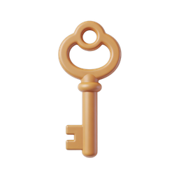 Stylish Key Icon for Security and Access Representation