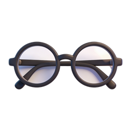 Stylish Round Glasses Icon for Modern Designs