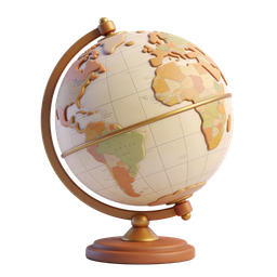 Stylish Globe Icon for Travel and Education
