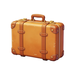 Vintage Orange Suitcase Travel Icon