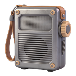 Vintage Portable Fan 3D Icon | Retro Cooling Device