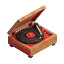 Vintage Record Player Icon for Music Lovers