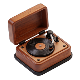 Vintage Record Player Icon - Retro Turntable Design