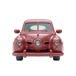 Vintage Red Classic Car Front View Icon