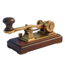 Vintage Telegraph Key Icon | Classic Communication Device