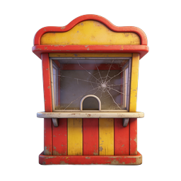 Vintage Red and Yellow Ticket Booth Icon
