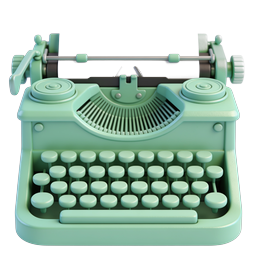 Vintage Typewriter Icon - Retro Writing Machine