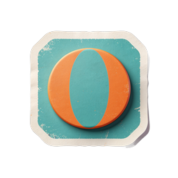 Vintage Vision Emblem - Retro Paper-Cut Icon Design