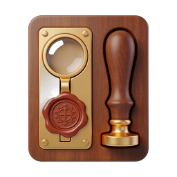 Icono de kit de sello de lacre vintage | Embosador de madera premium