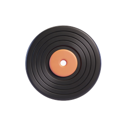 3D Vinyl Record Icon - Music & Audio Symbol