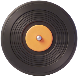 Vinyl Record Icon - 3D Music & Audio Symbol