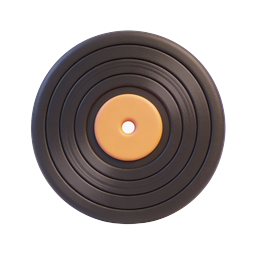 Vinyl Record 3D Icon - Music & Audio Collection