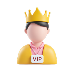 Stylized VIP User Icon for Exclusive Access