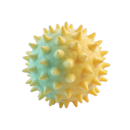 Virus Cell 3D Icon - Medical Pathogen Illustration