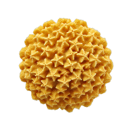 Stylized 3D Virus Particle Icon - Clay Medical Design