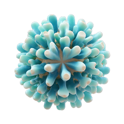 3D Virus Particle Icon - Detailed Medical Illustration