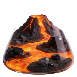 Volcano in a Laboratory Flask - 3D Science Icon