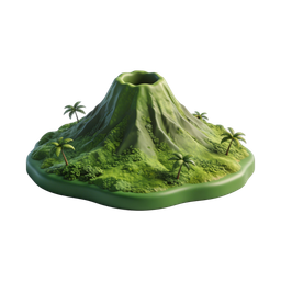 Vibrant Volcano Icon for Nature Applications