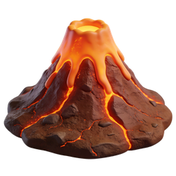 Dramatic Volcano Icon for Nature Themes