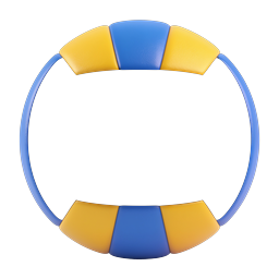 Volleyball Ball Icon - 3D Sports Equipment